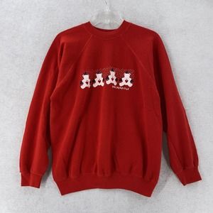 Vintage 90s‎ Hanes Crewneck Sweatshirt Adult Large Breckenridge Teddy Bears